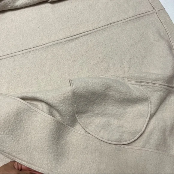 Aritzia Wilfred hooded wool coat cream color - Picture 11 of 14